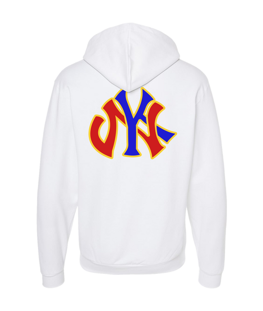 Weng Tone Kroy - DESIGN 2 - White Zip Up Hoodie