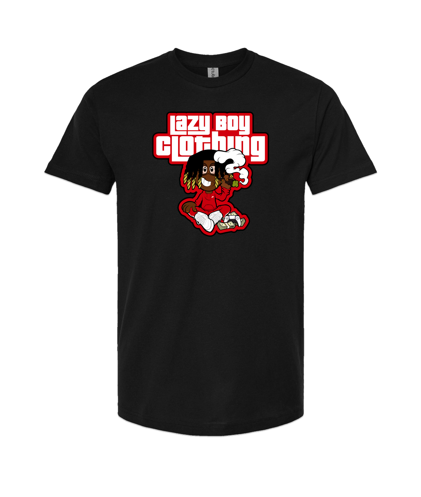 Ybspitbars - Lazy Boy Clothing Red - Black T-Shirt