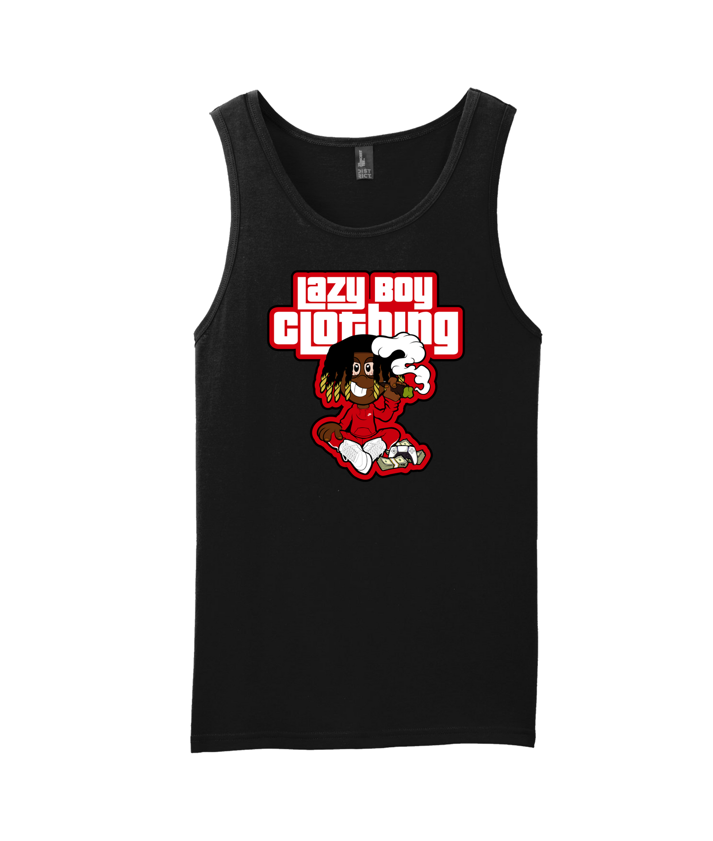 Ybspitbars - Lazy Boy Clothing Red - Black Tank Top