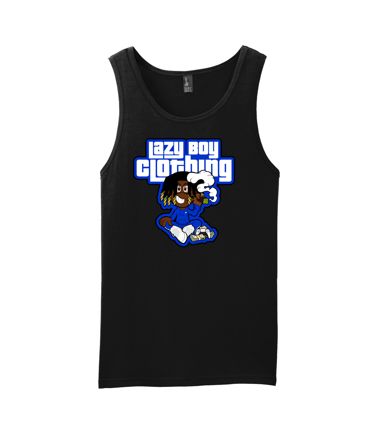Ybspitbars - Lazy Boy Clothing Blue - Black Tank Top