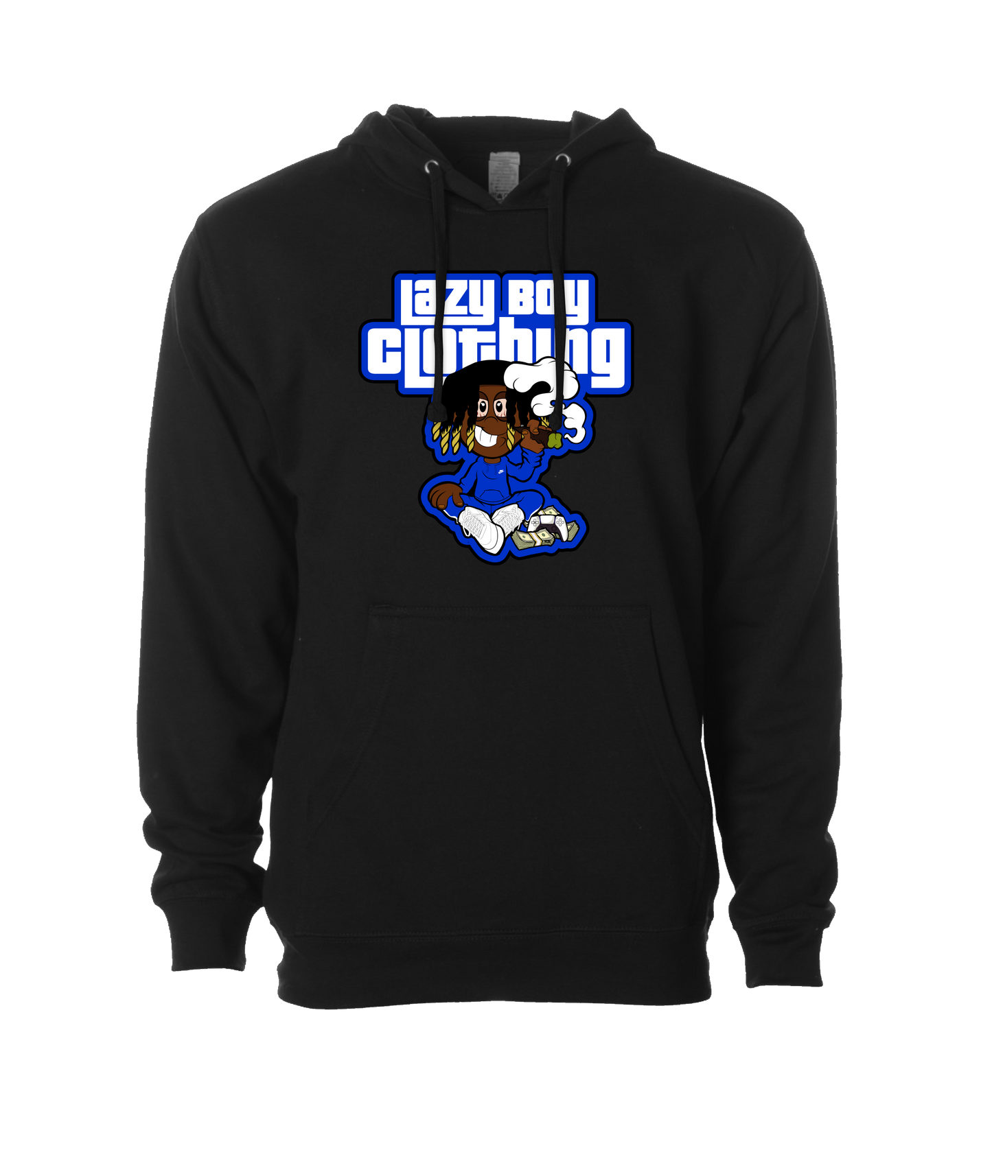 Ybspitbars - Lazy Boy Clothing Blue - Black Hoodie