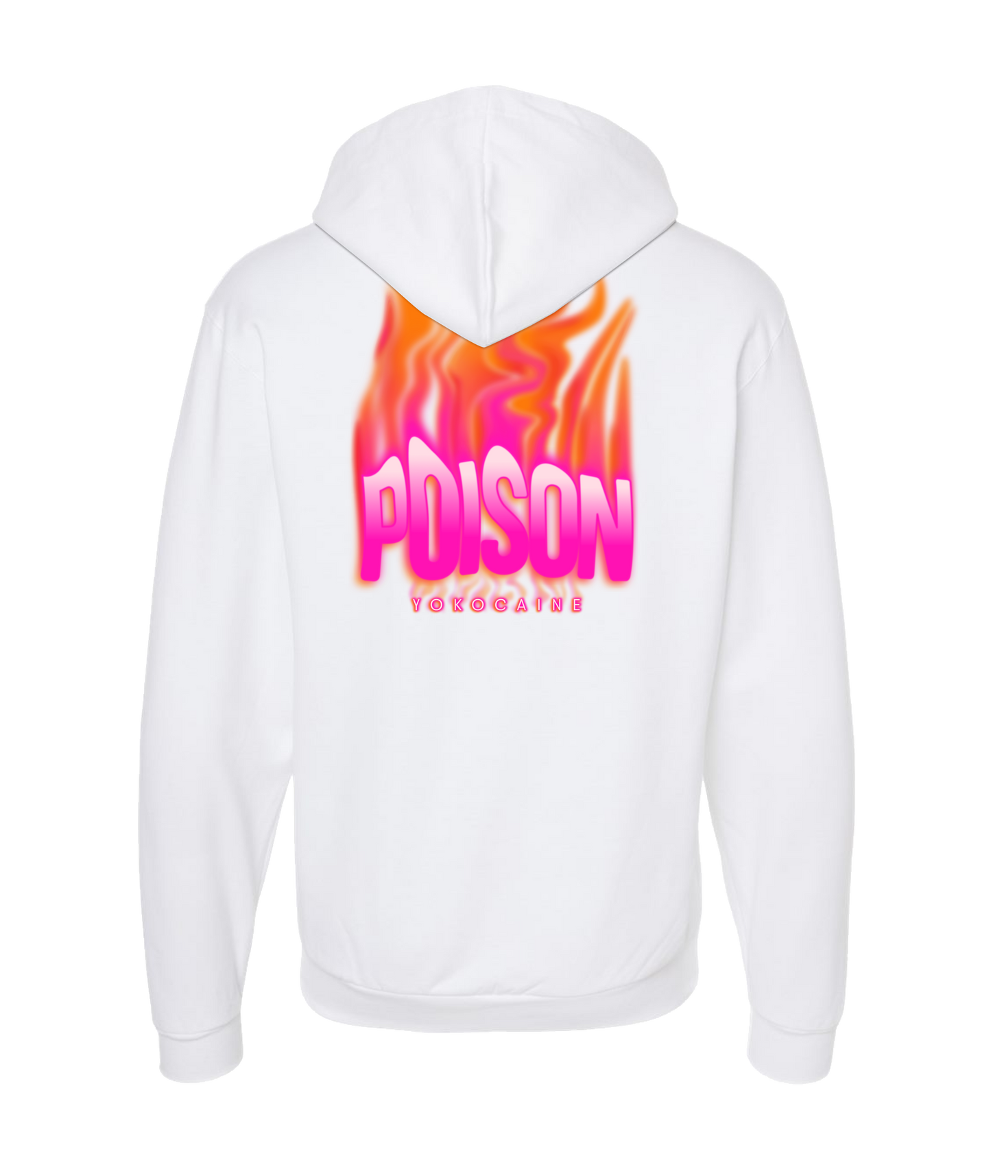 Yokocaine - POISON - White Zip Up Hoodie