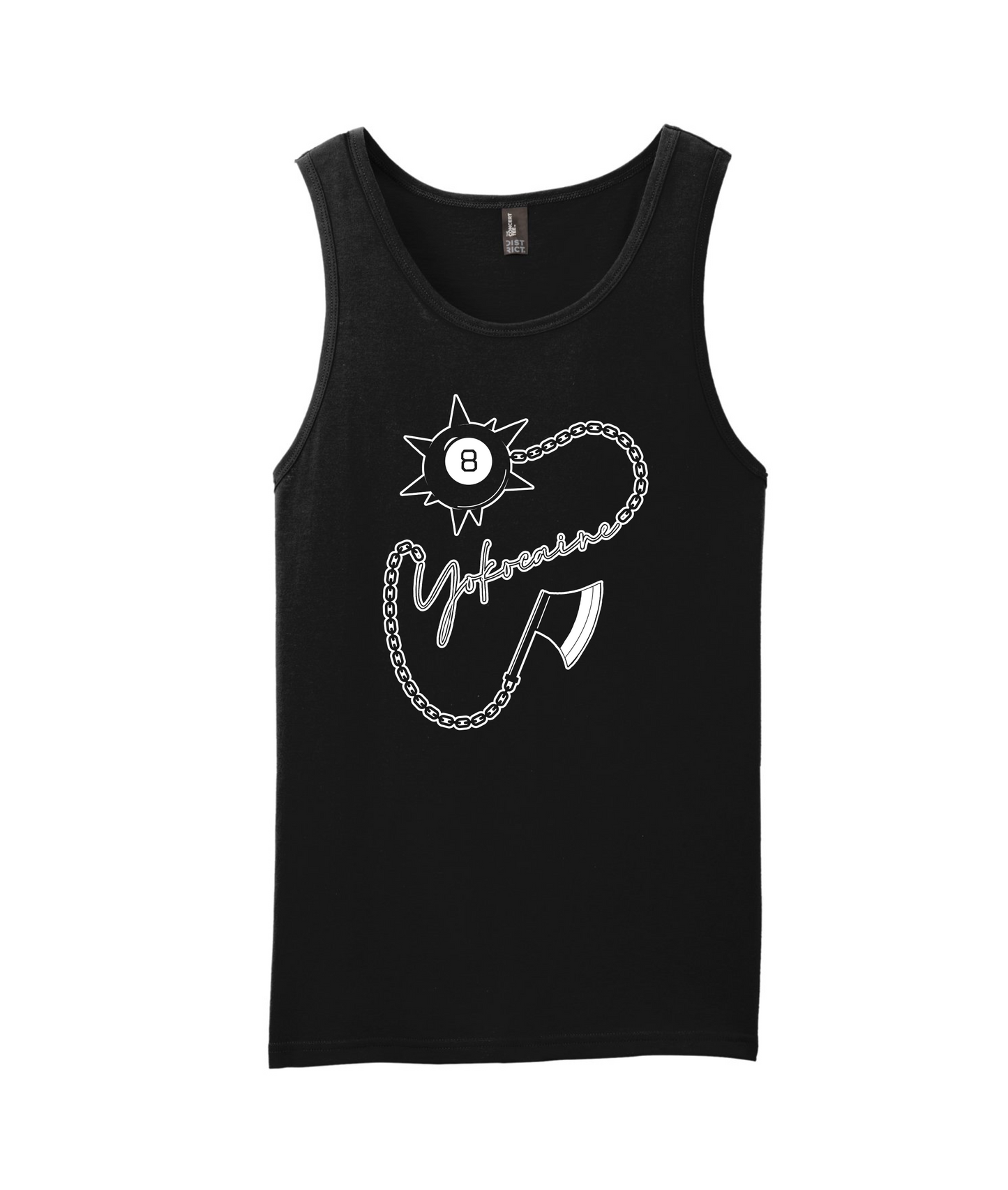 Yokocaine - 8 Ball Chain Axe - Black Tank Top