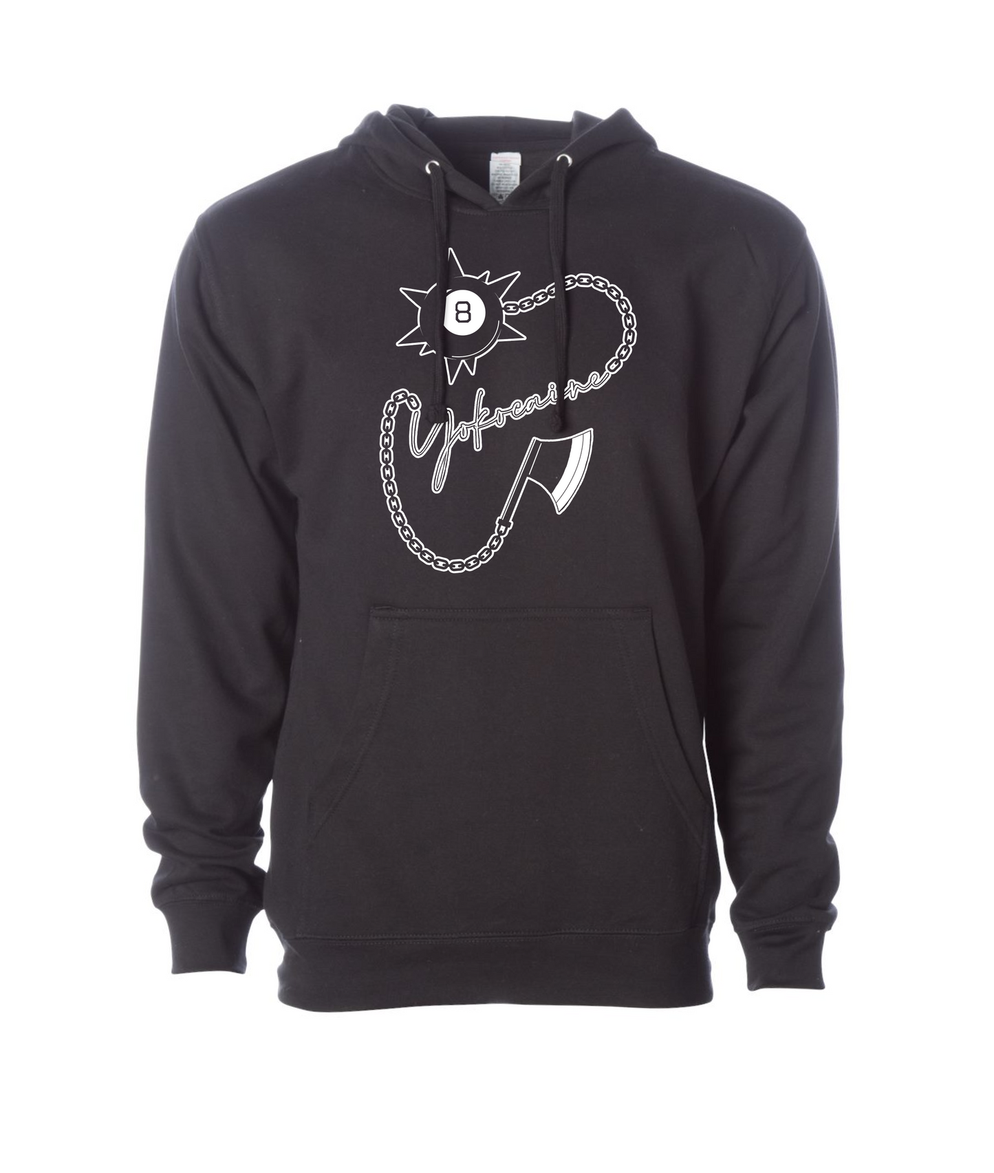 Yokocaine - 8 Ball Chain Axe - Black Hoodie