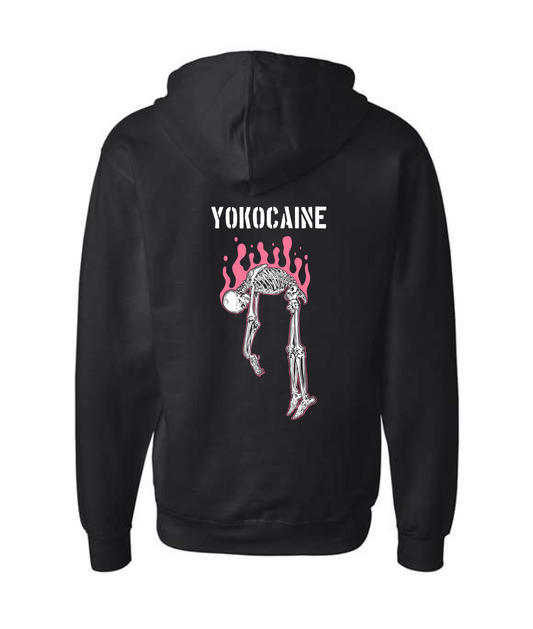 Yokocaine - Skeleton - Black Zip Up Hoodie