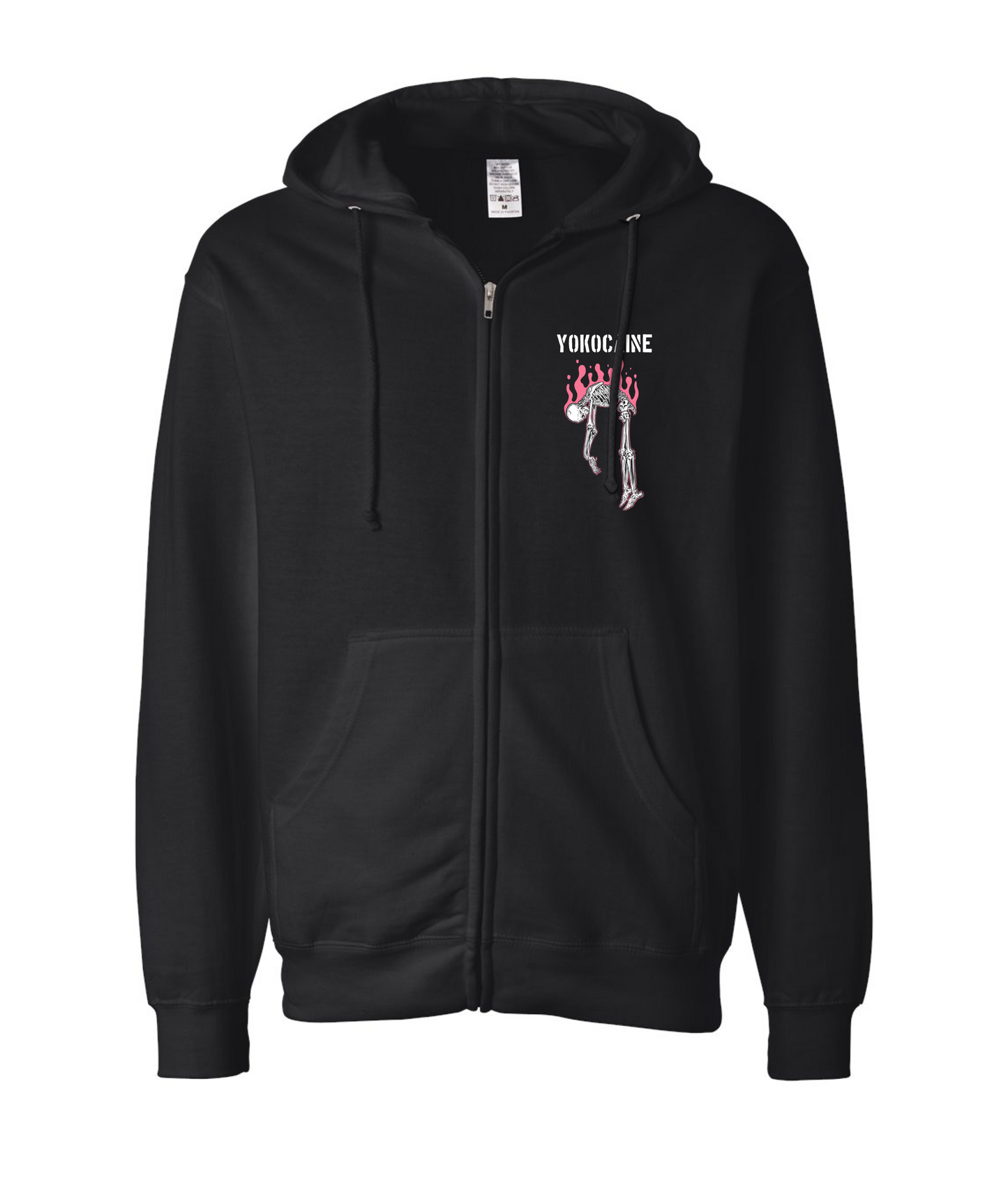 Yokocaine - Skeleton - Black Zip Up Hoodie