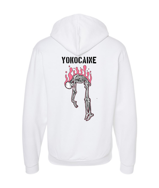 Yokocaine - Skeleton - White Zip Up Hoodie