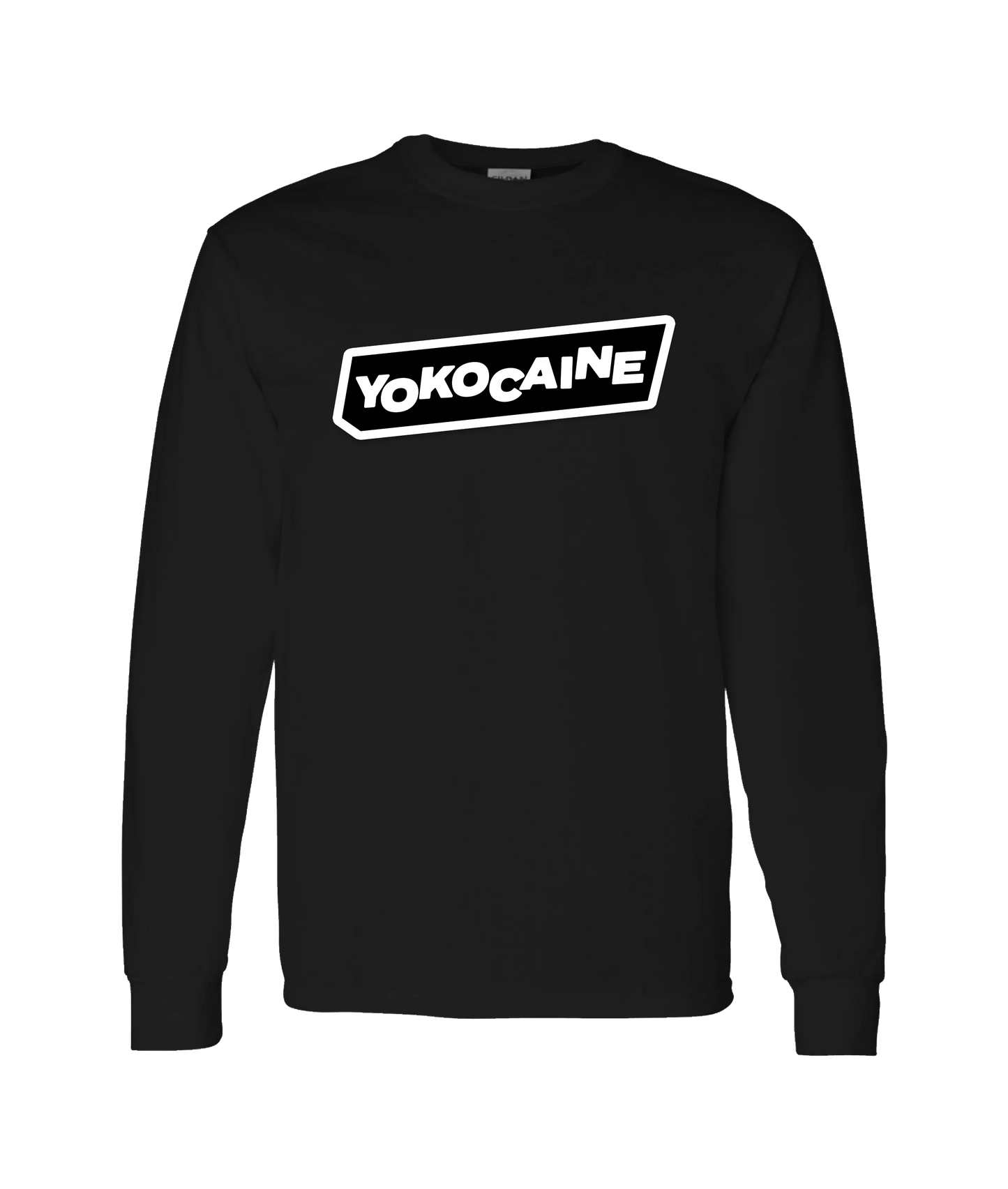 Yokocaine - Logo Block - Black Long Sleeve T