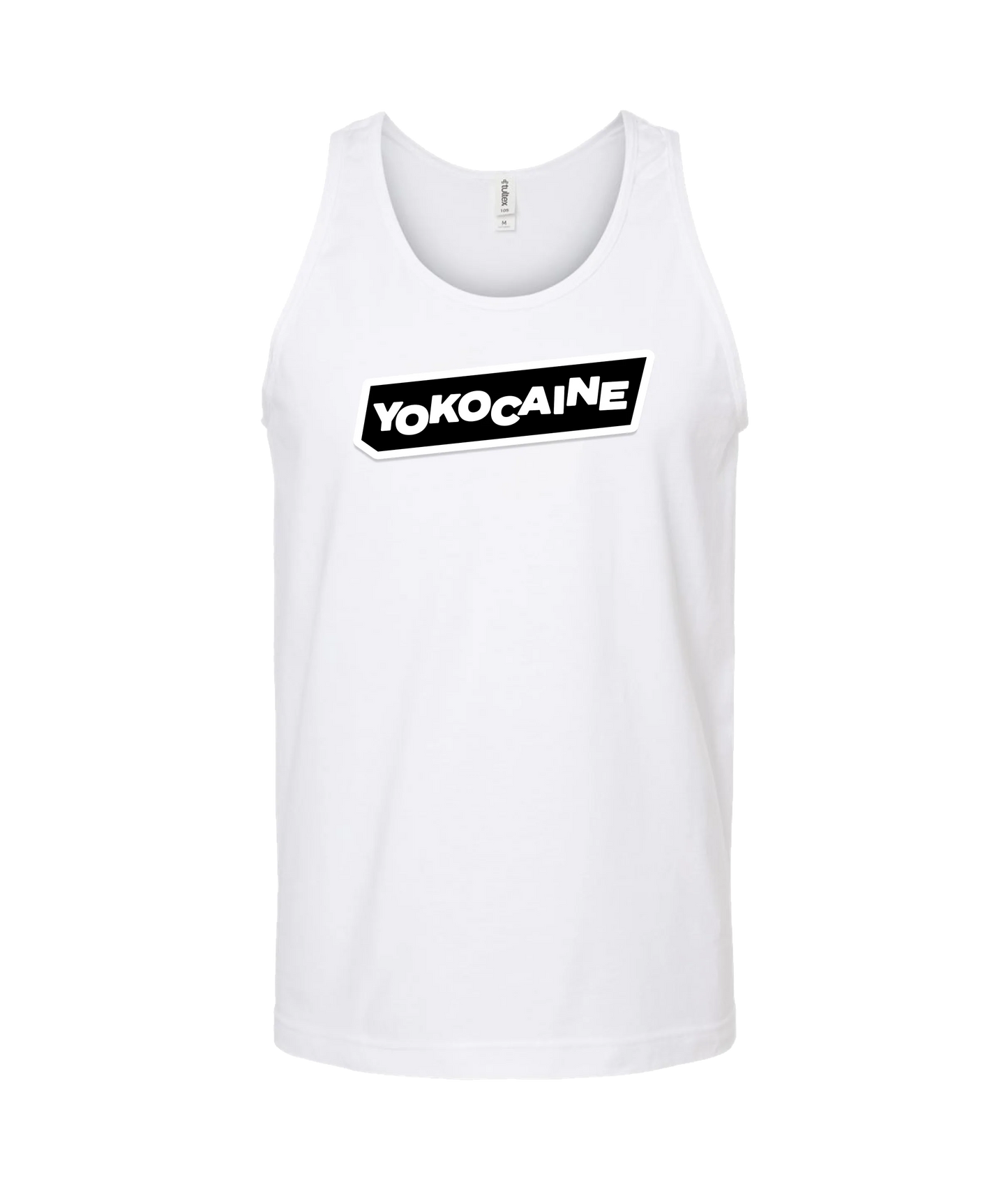 Yokocaine - Logo Block - White Tank Top