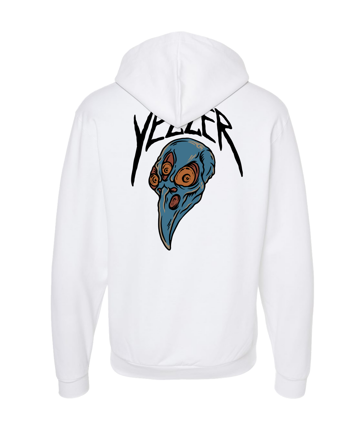 YEZZER - GHOST - White Zip Up Hoodie