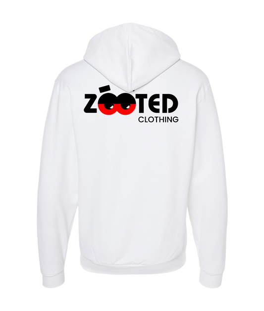 V-ZOOCTOP - ZC - White Zip Up Hoodie