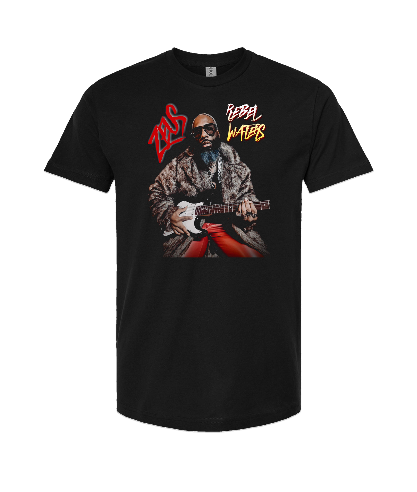 Zeus Rebel Waters - Portrait - Black T-Shirt