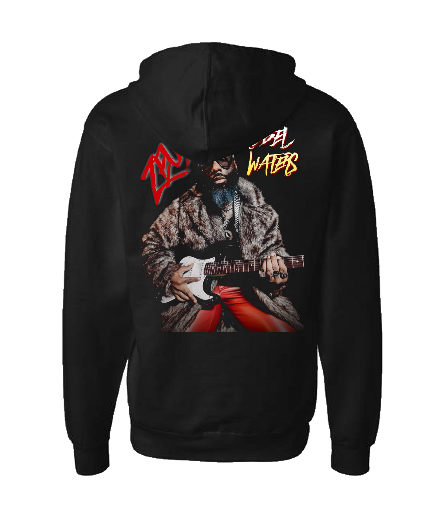 Zeus Rebel Waters - Portrait - Black Zip Up Hoodie