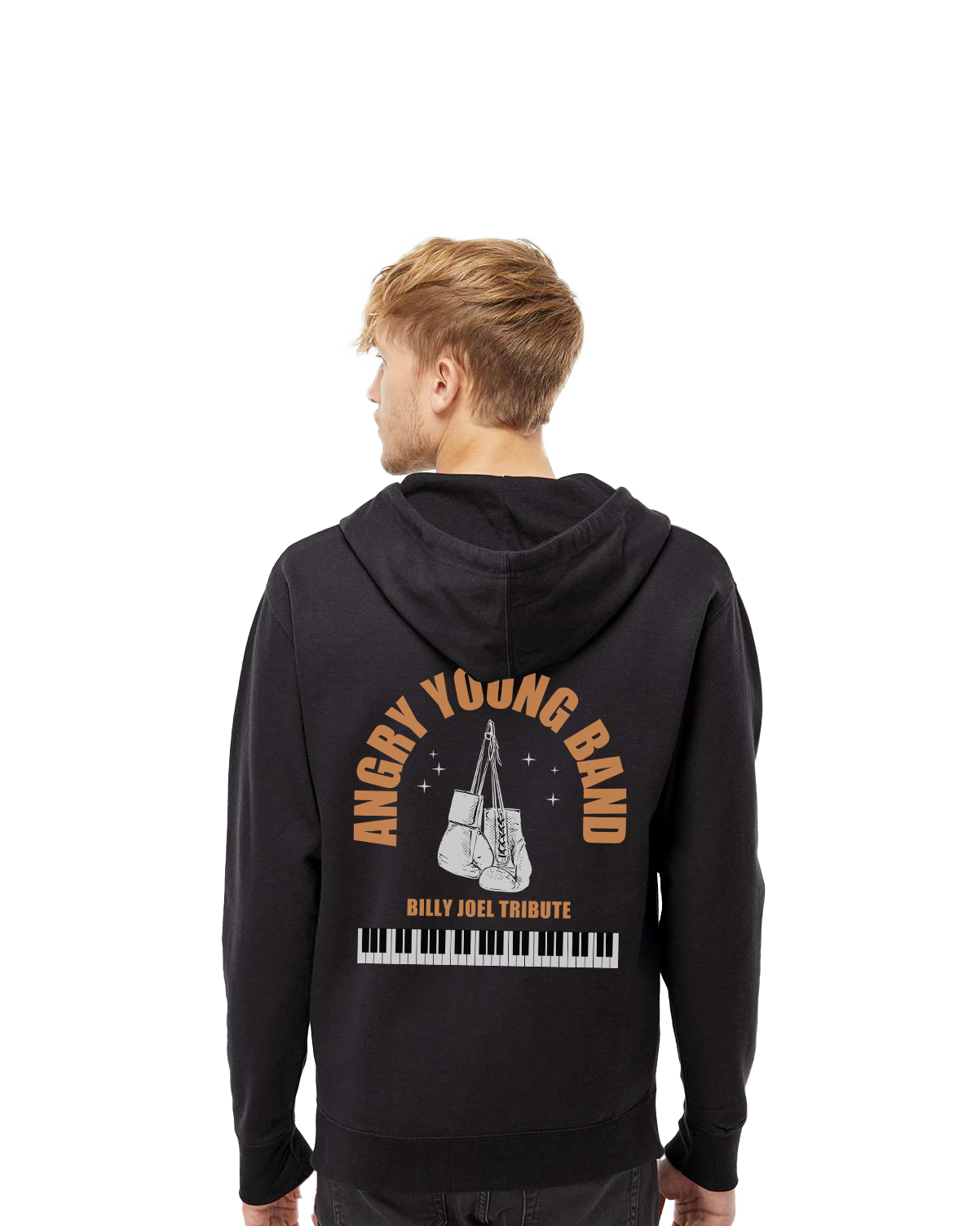 Angry Young Band - Black/Orange Hoodie
