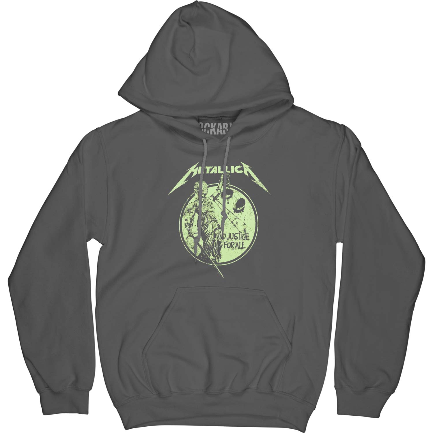 Justice Neon Charcoal Hoodie Hooded Sweatshirt