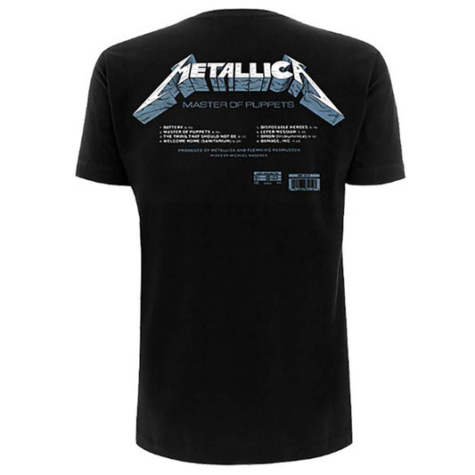 Master of Puppets Tracks (Back Print) Slim Fit T-shirt