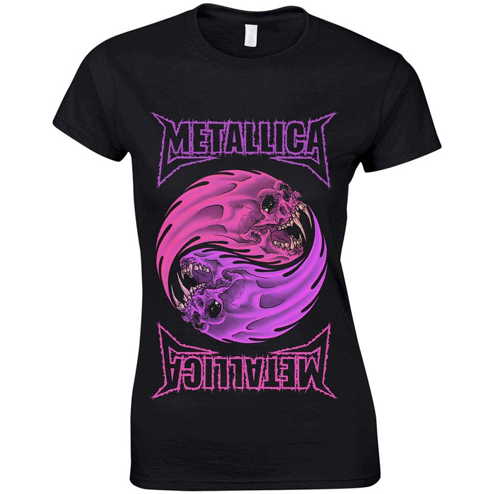 Yin Yang Purple Ladies Tee Junior Top