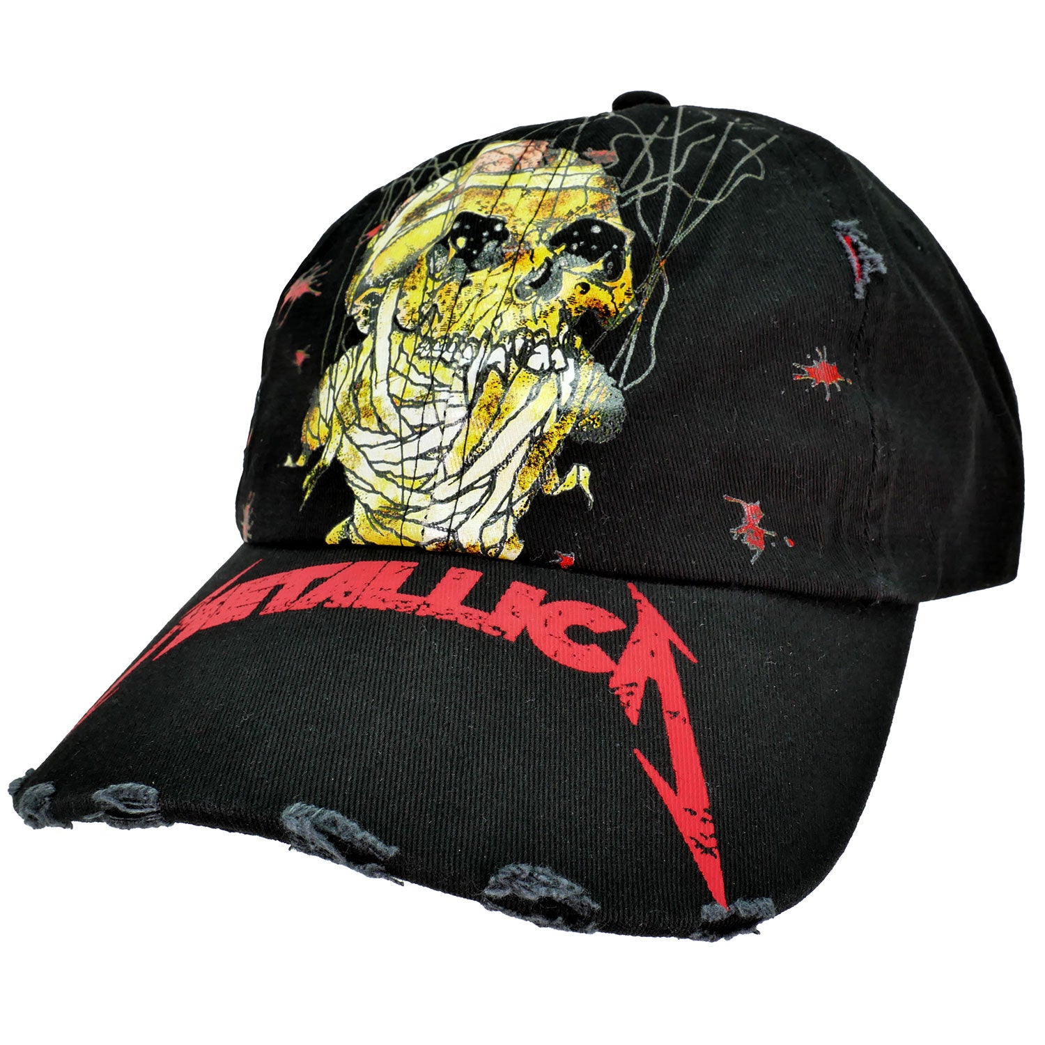 Skull One Distressed Baseball Cap