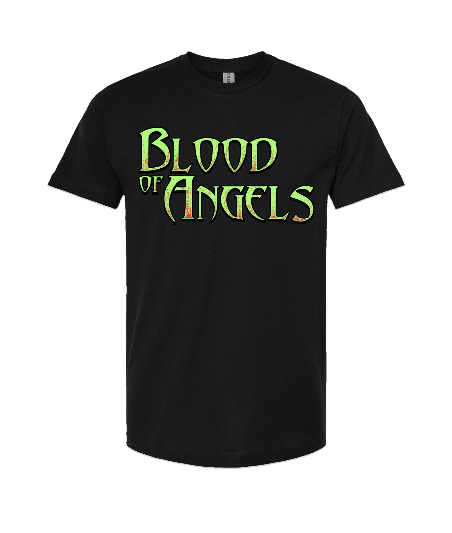 Blood of Angels Battle Gear - Blood Green - Black T Shirt