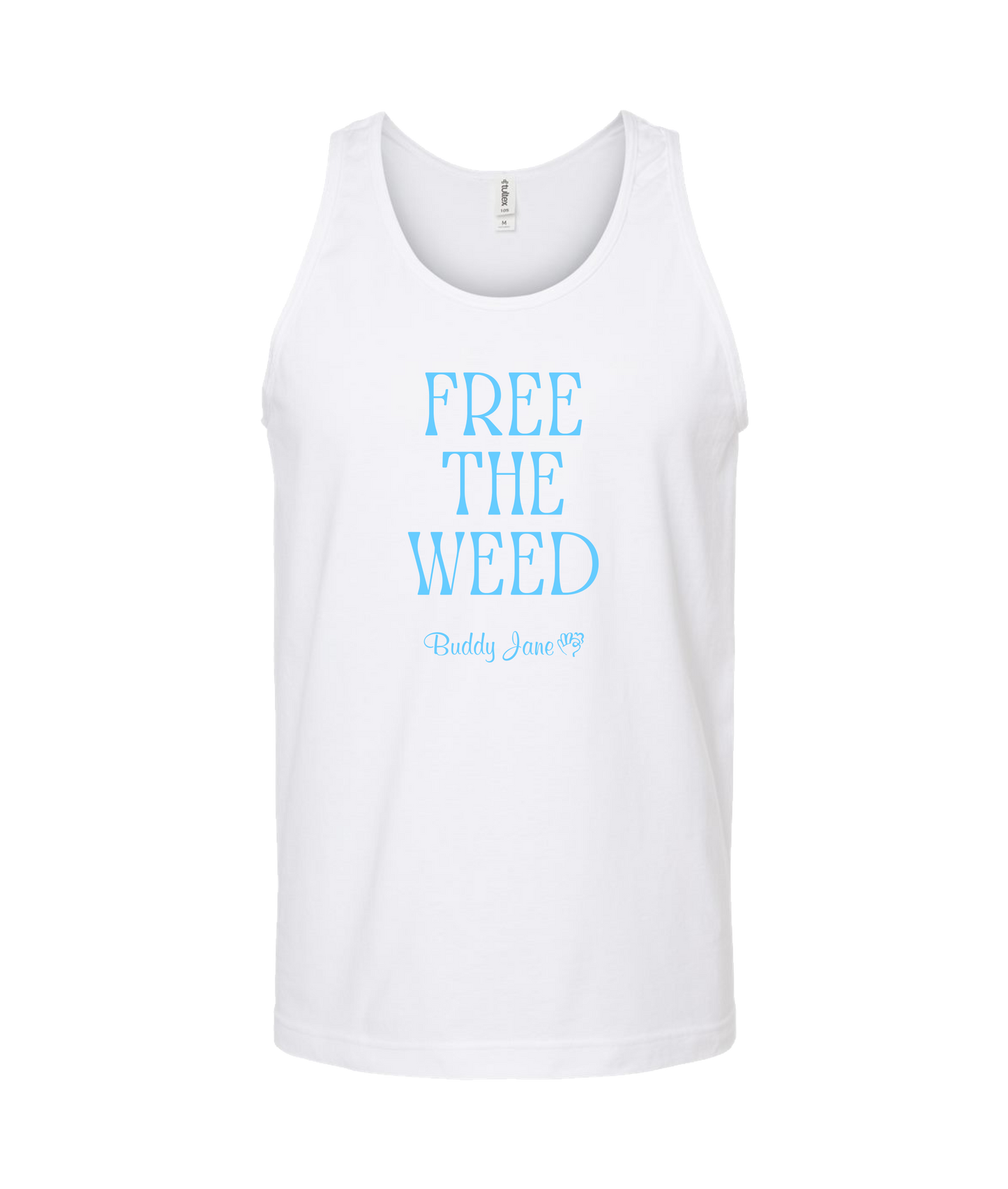 V-BUDTOP - FREE THE WEED - White Tank Top