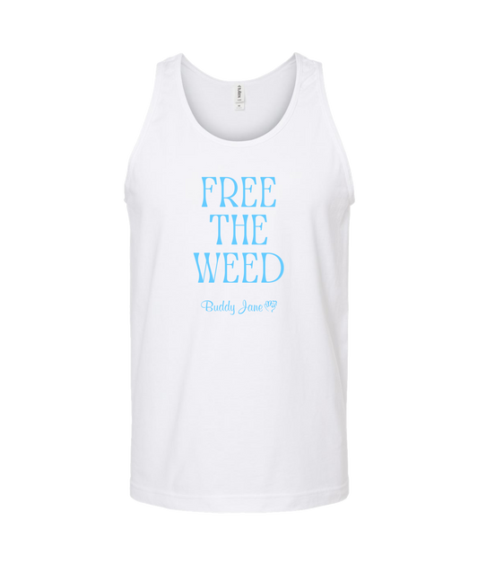 V-BUDTOP - FREE THE WEED - White Tank Top