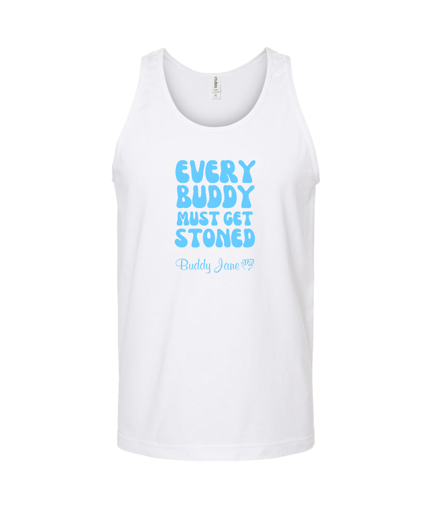 V-BUDTOP - EVERYBUDDY - White Tank Top