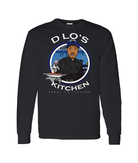 D-Lo's Kitchen - Dlo's Kitchen Logo #2 - Black Long Sleeve T