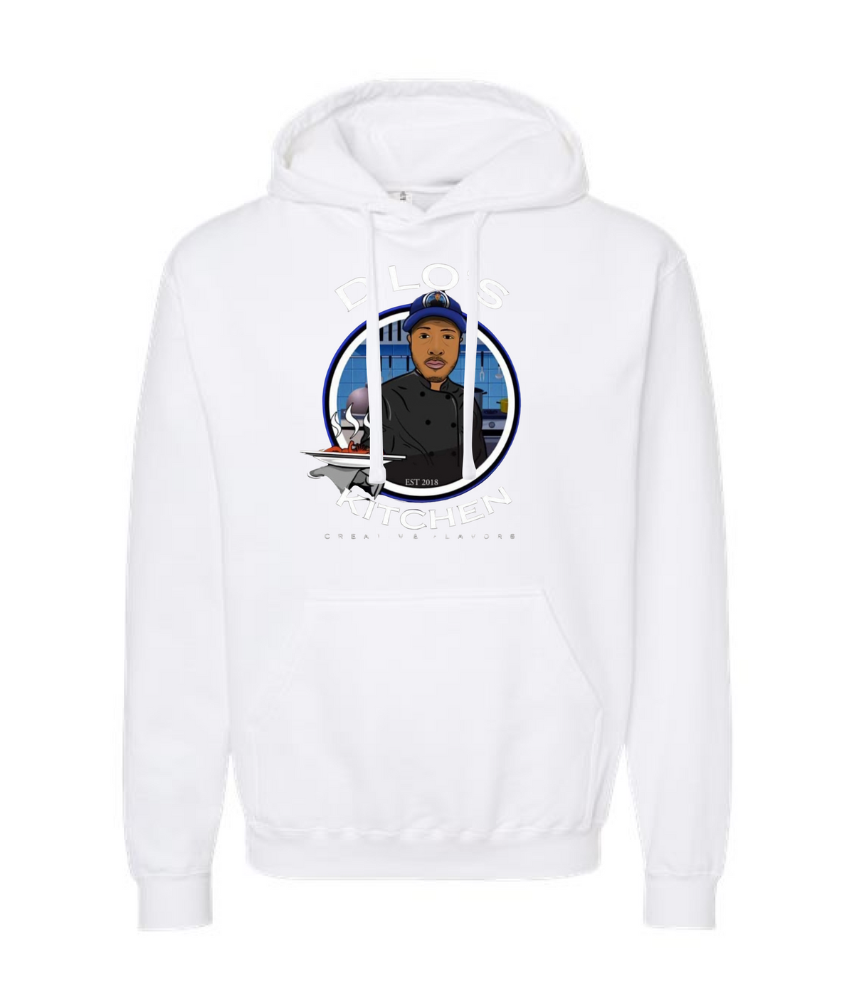 D-Lo's Kitchen - Dlo's Kitchen Logo #2 - White Hoodie