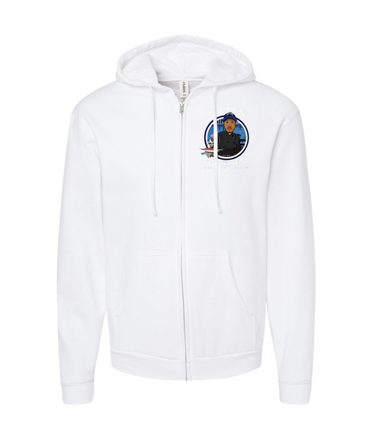 D-Lo's Kitchen - Dlo's Kitchen Logo #2 - White Zip Up Hoodie