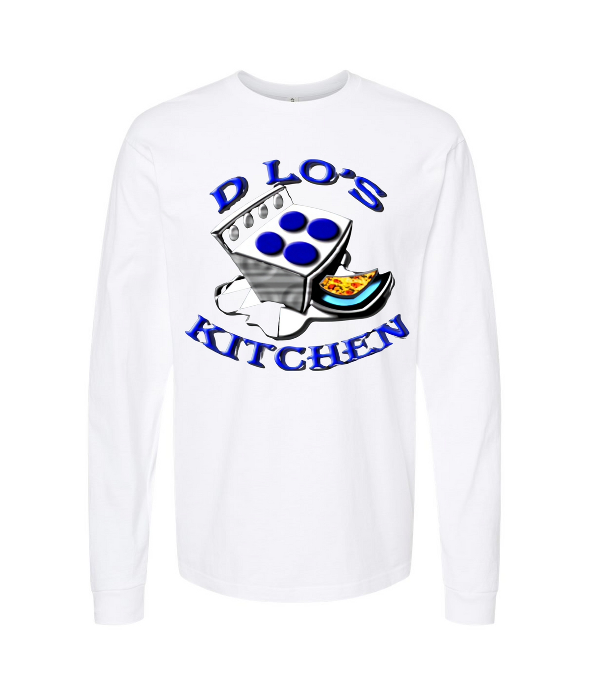 D-Lo's Kitchen - Dlo's Kitchen Logo Original - White Long Sleeve T