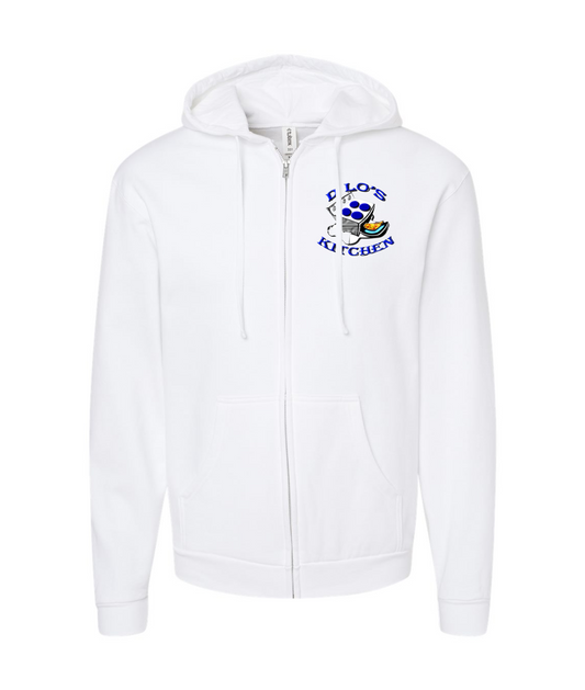 D-Lo's Kitchen - Dlo's Kitchen Logo Original - White Zip Up Hoodie