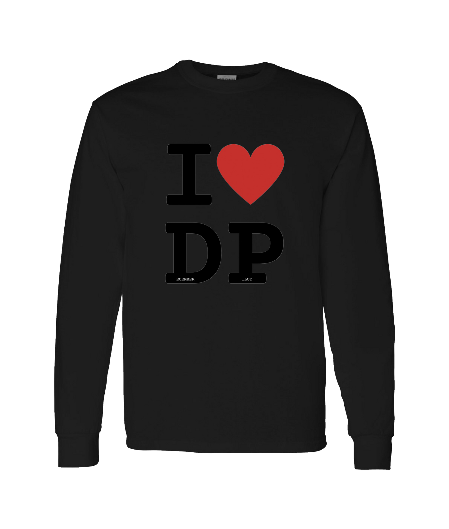 December Pilot - I Love December Pilot - Black Long Sleeve T