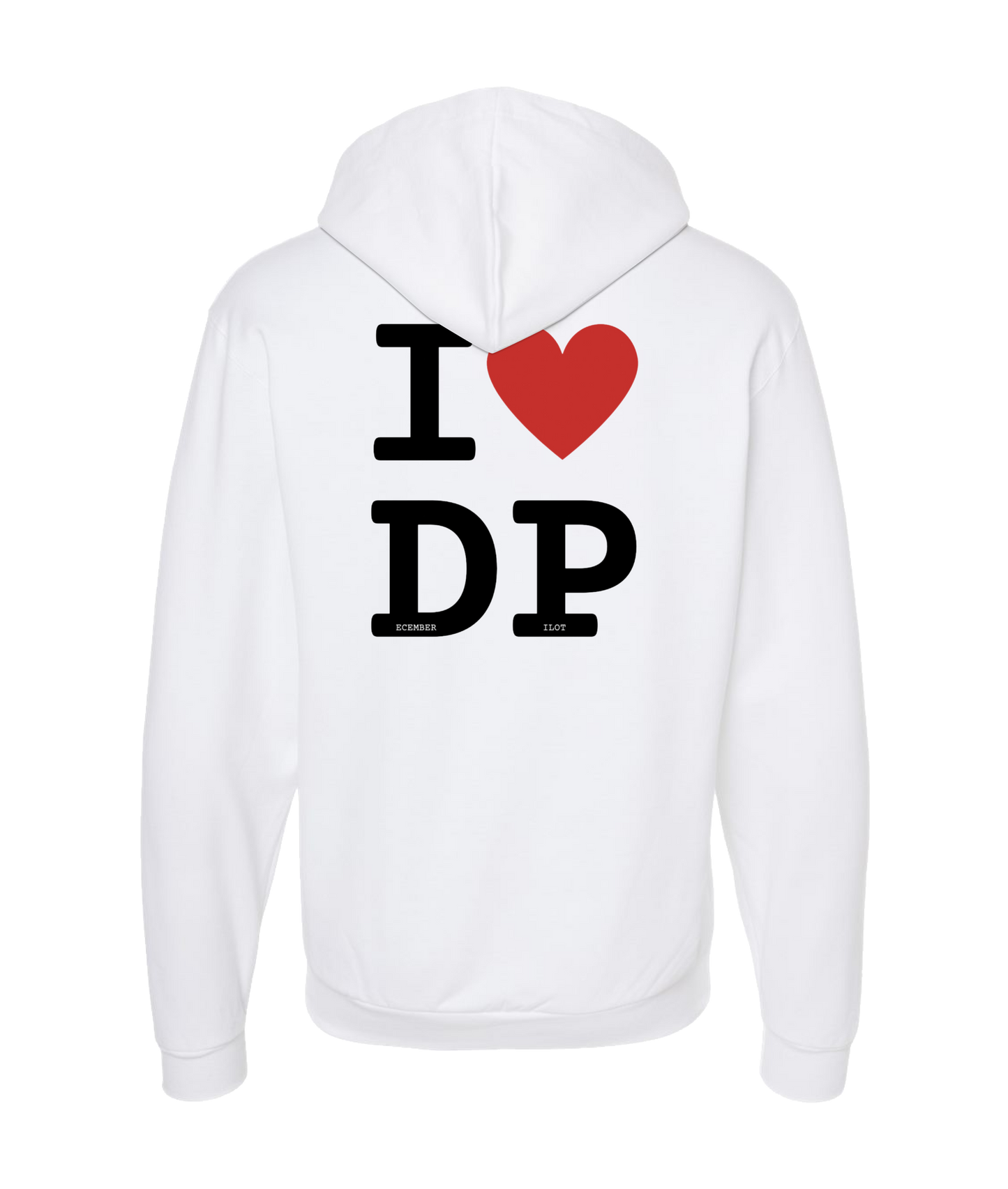 December Pilot - I Love December Pilot - White Zip Up Hoodie