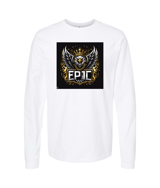 PovCiti Apparel - Ep!c Eagle Logo - White Long Sleeve T