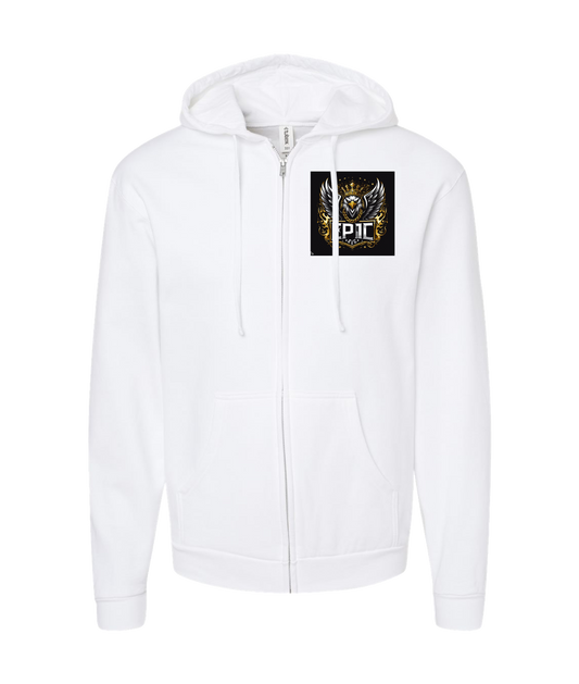 PovCiti Apparel - Ep!c Eagle Logo - White Zip Up Hoodie