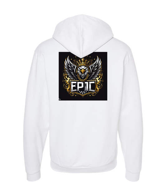 PovCiti Apparel - Ep!c Eagle Logo - White Zip Up Hoodie