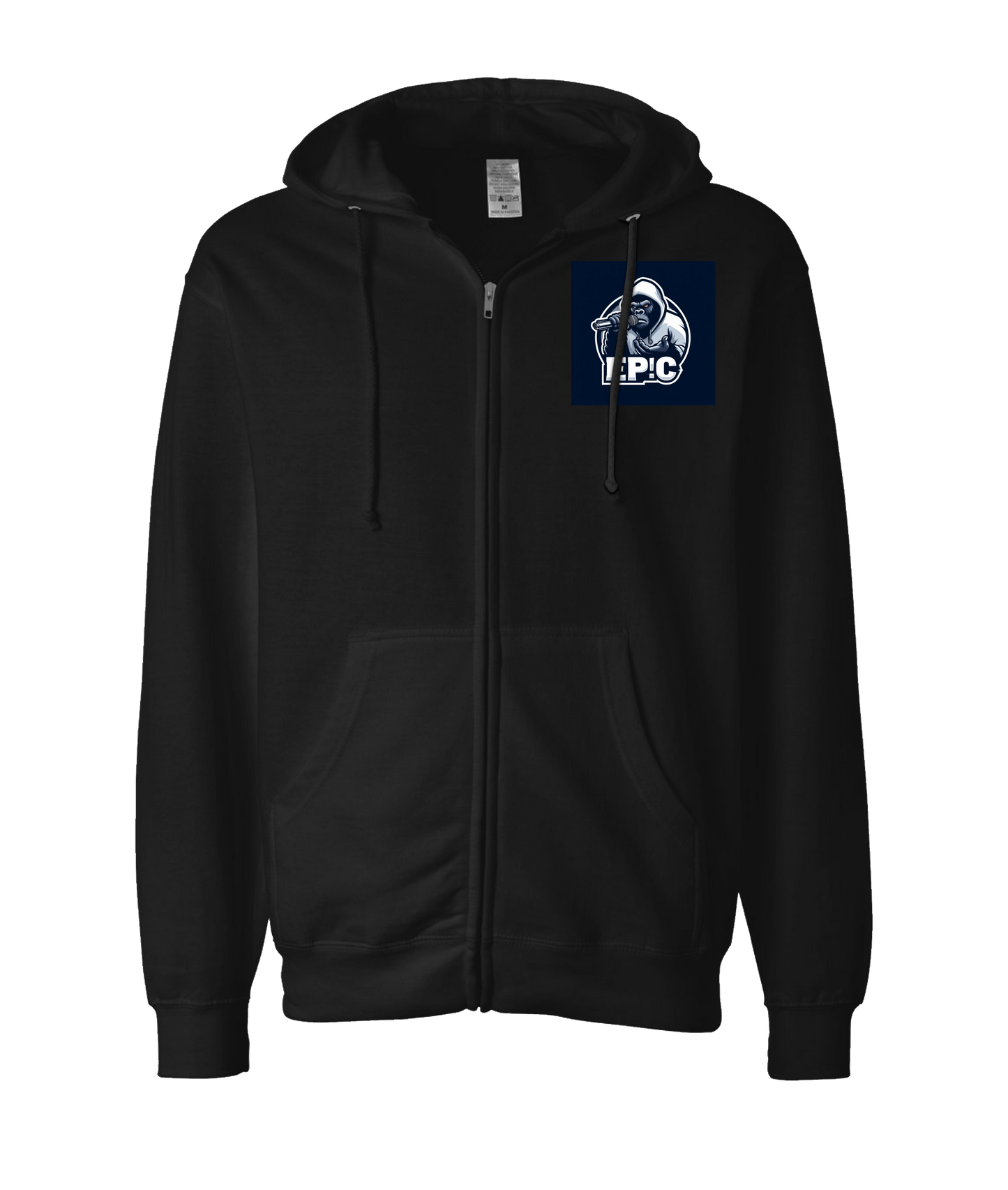 Ep!c of PovCiti - Ep!c Gorilla Logo - Black Zip Up Hoodie