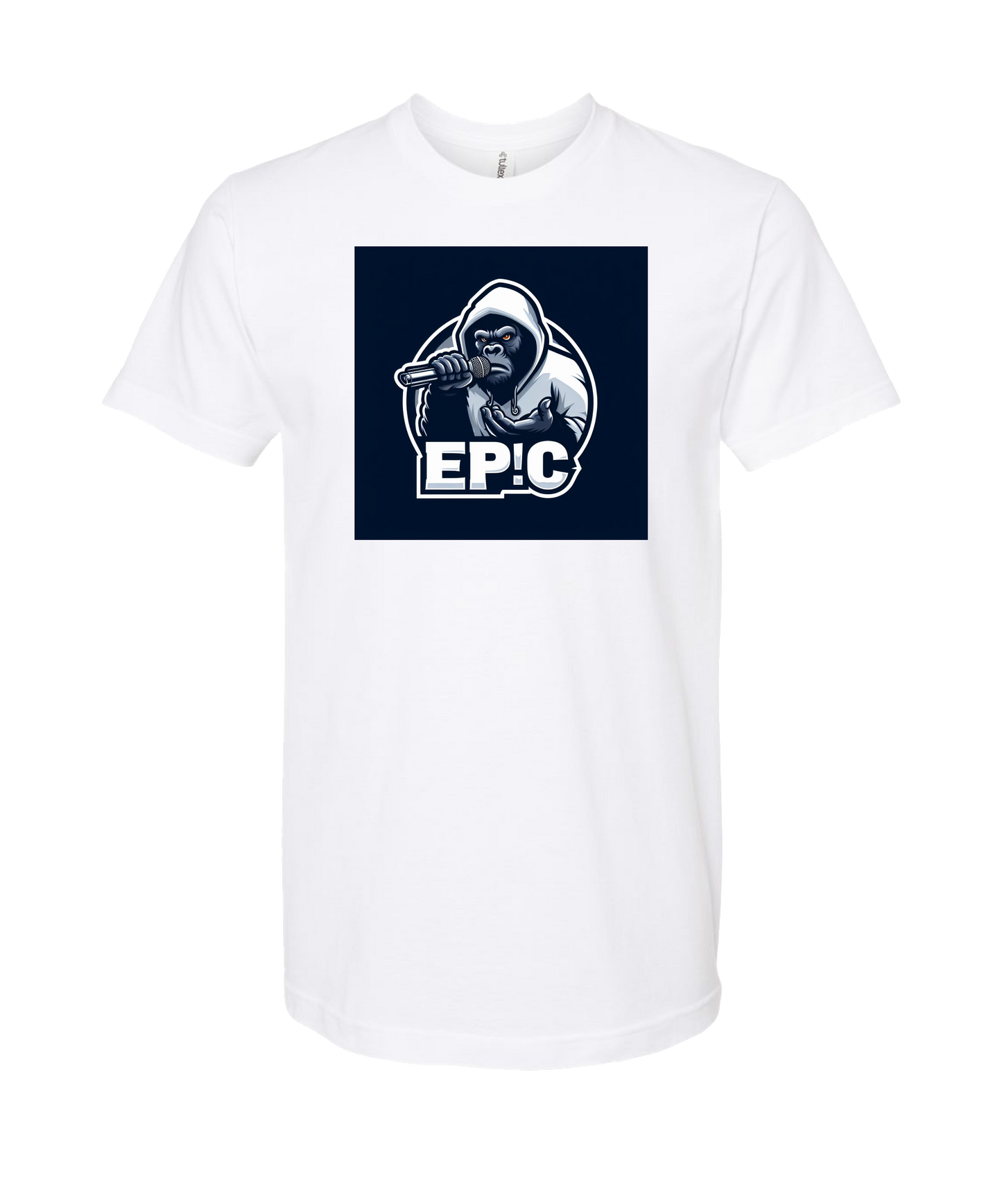 PovCiti Apparel - Ep!c Gorilla Logo - White T-Shirt
