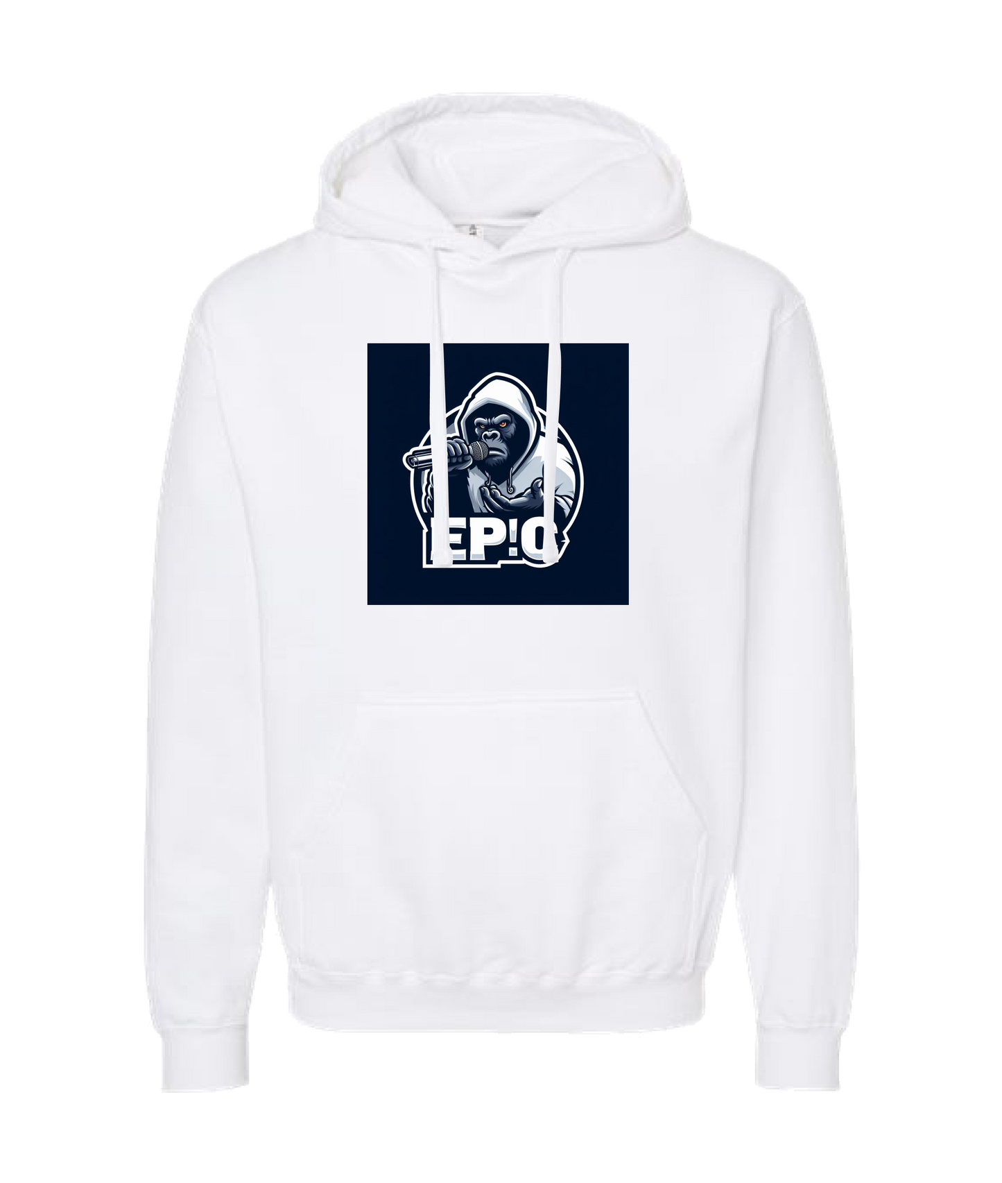 Ep!c of PovCiti - Ep!c Gorilla Logo - White Hoodie