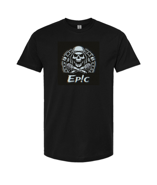 PovCiti Apparel - Ep!c Hooded Skull Logo - Black T-Shirt