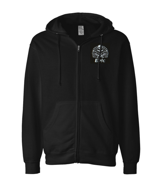 PovCiti Apparel - Ep!c Hooded Skull Logo - Black Zip Up Hoodie