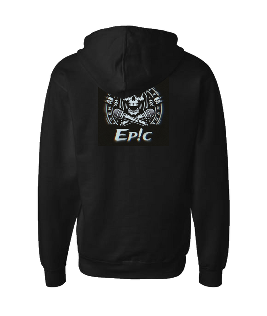 PovCiti Apparel - Ep!c Hooded Skull Logo - Black Zip Up Hoodie