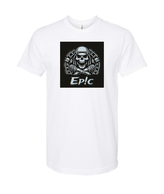 PovCiti Apparel - Ep!c Hooded Skull Logo - White T-Shirt