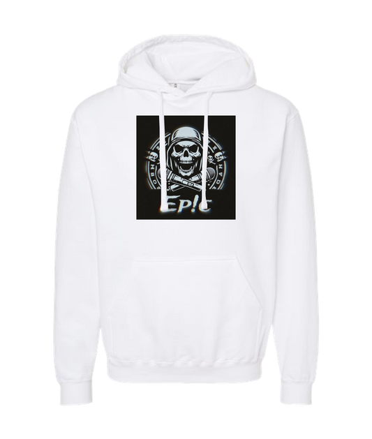 PovCiti Apparel - Ep!c Hooded Skull Logo - White Hoodie