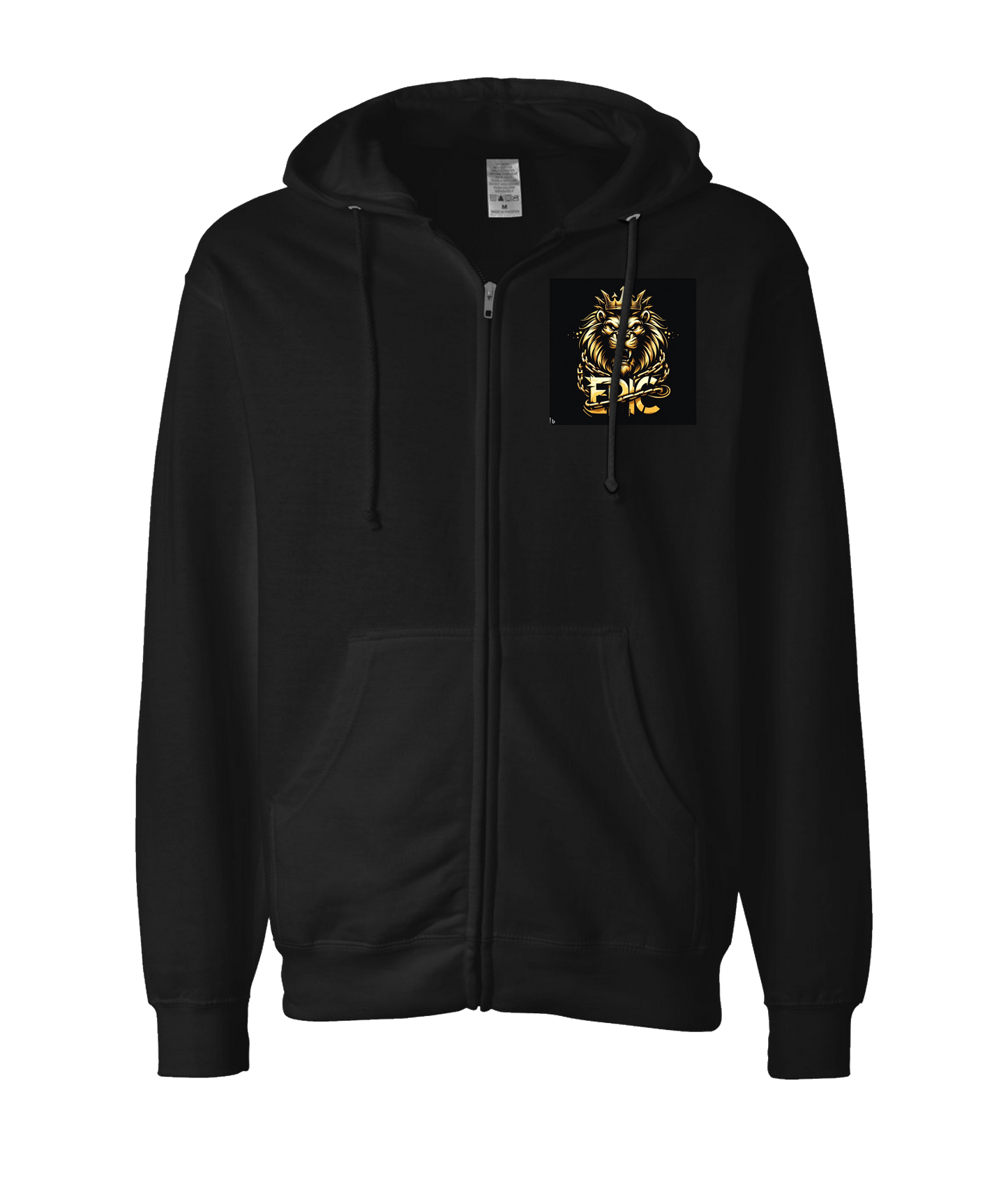 PovCiti Apparel - Ep!c Lion Logo - Black Zip Up Hoodie