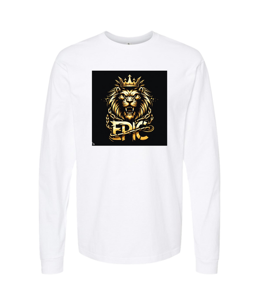 PovCiti Apparel - Ep!c Lion Logo - White Long Sleeve T