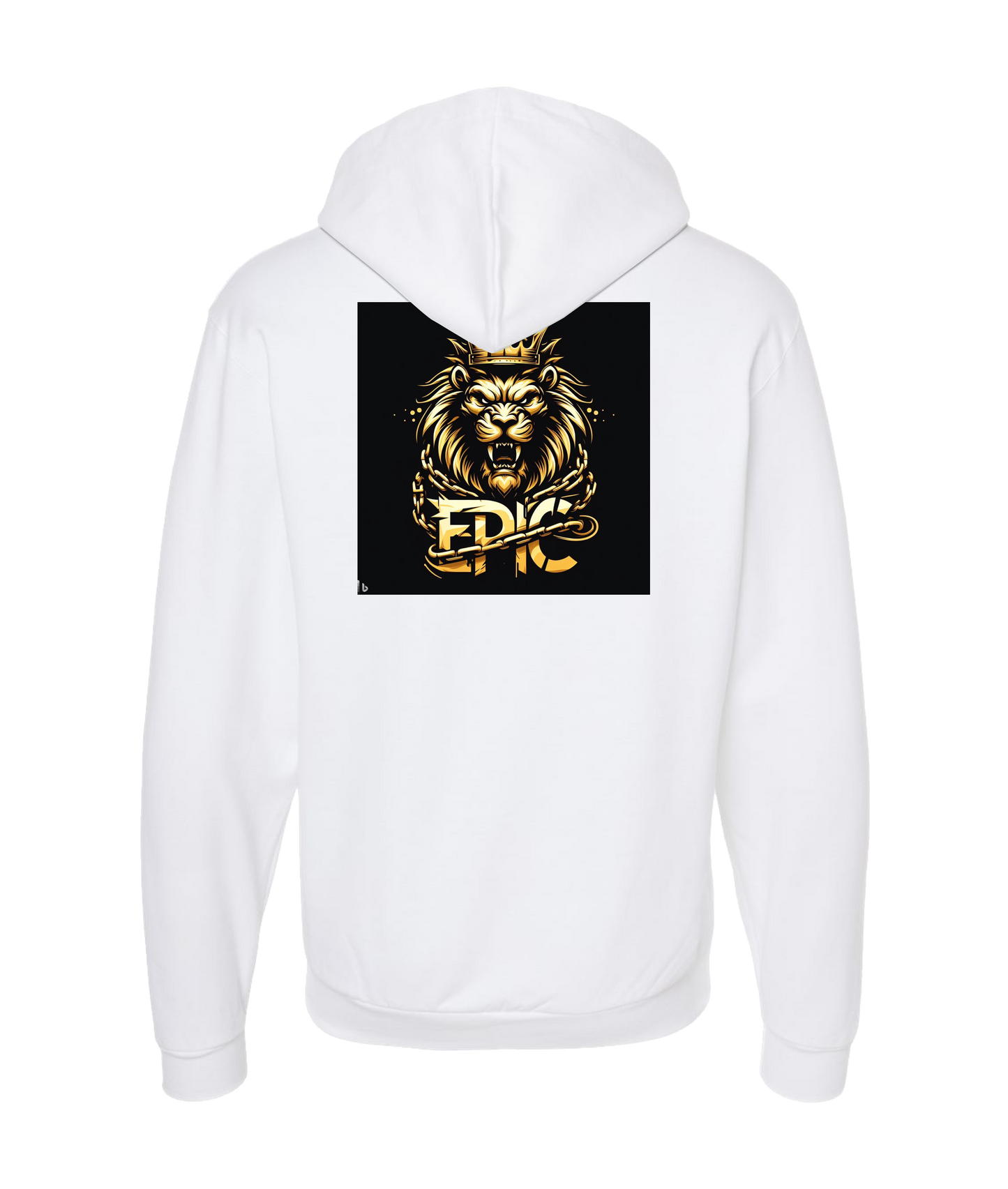 PovCiti Apparel - Ep!c Lion Logo - White Zip Up Hoodie