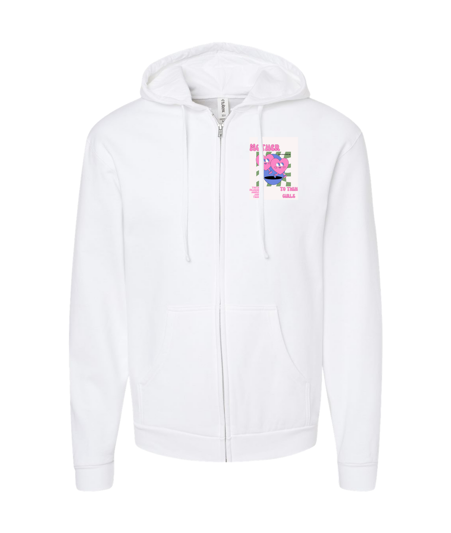 Frank Question Mark Productions - Frank Question Mark and Twins 2 - White Zip Up Hoodie