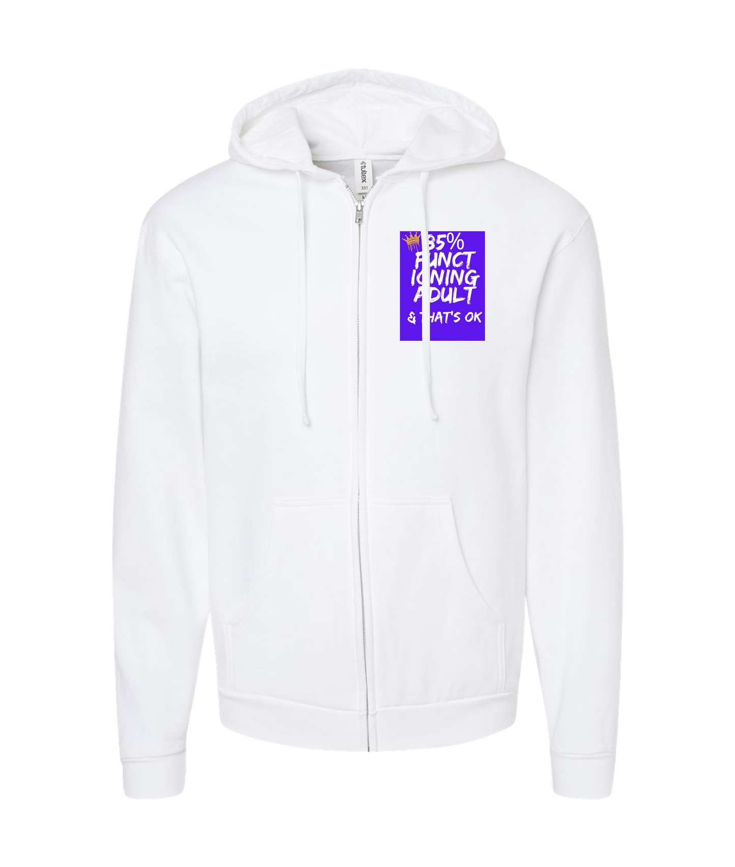 Frank Question Mark Productions - 85 - White Zip Up Hoodie