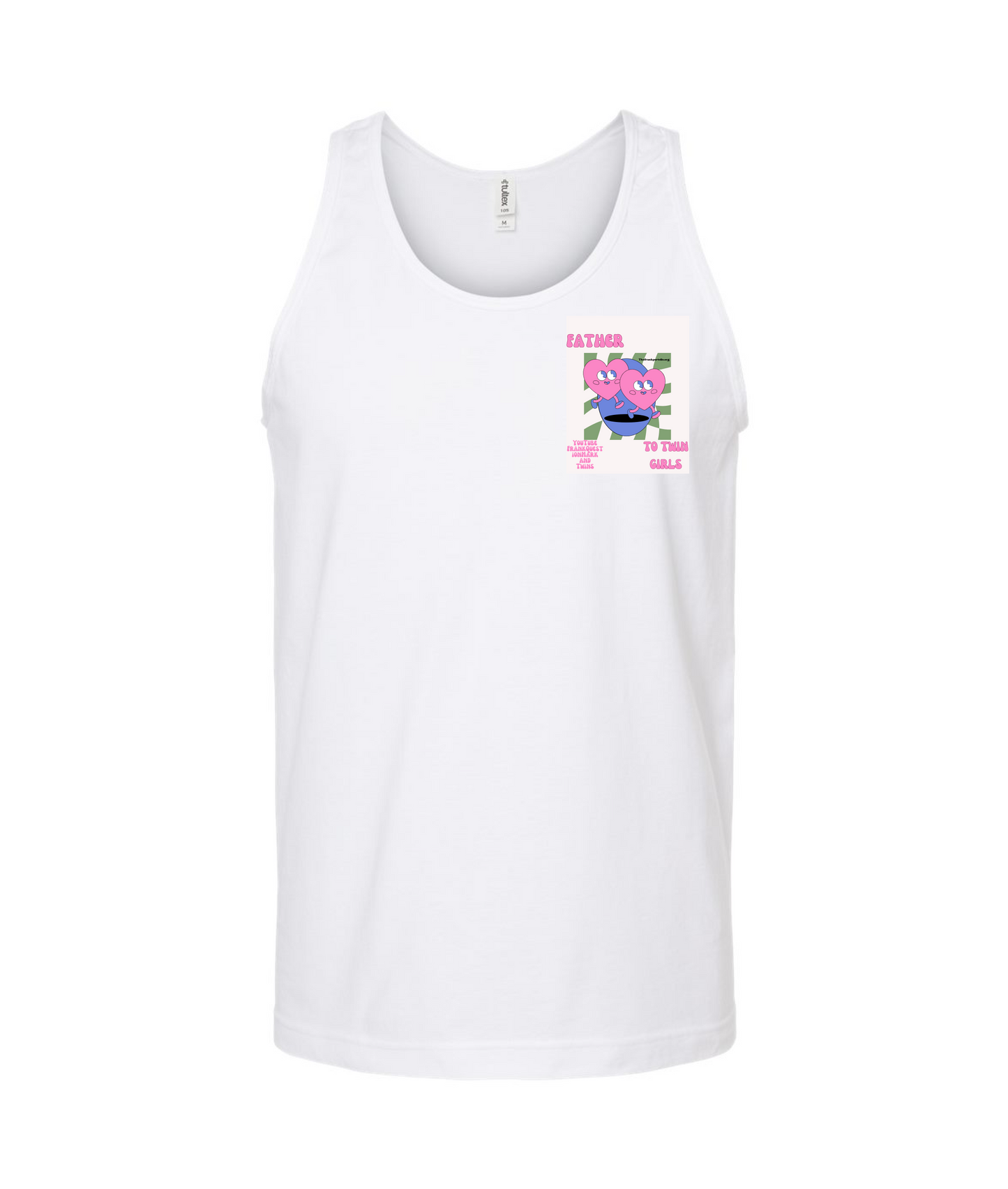 FRANK? Piccolella - Frank Question Mark and Twins - White Tank Top